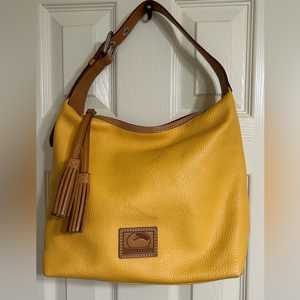 Dooney & Bourke Mustard Leather Hobo Bag